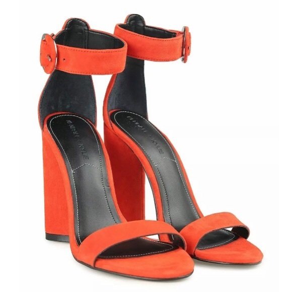Kendall & Kylie Shoes - Kendall + Kylie Coral Kid Suede Block Heels